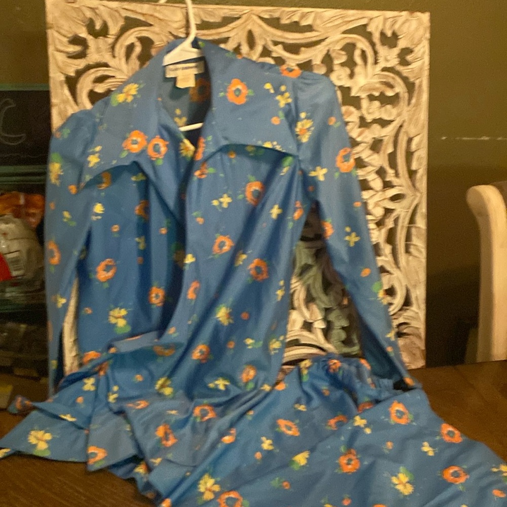 Vintage two-piece long sleeve wide leg set